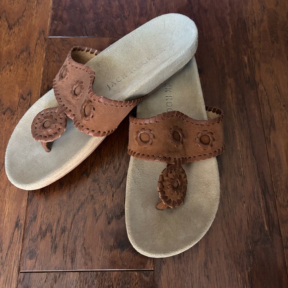 Jack Rogers Brown Leather Comfort Jacks Sandal – Size 6 - Picture 8 of 8